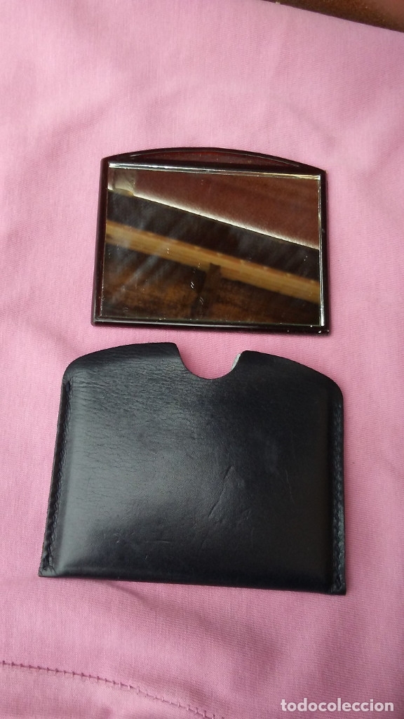 Antig&uuml;edades: ESPEJO DE CAREY CON FUNDA NEGRA - Foto 5