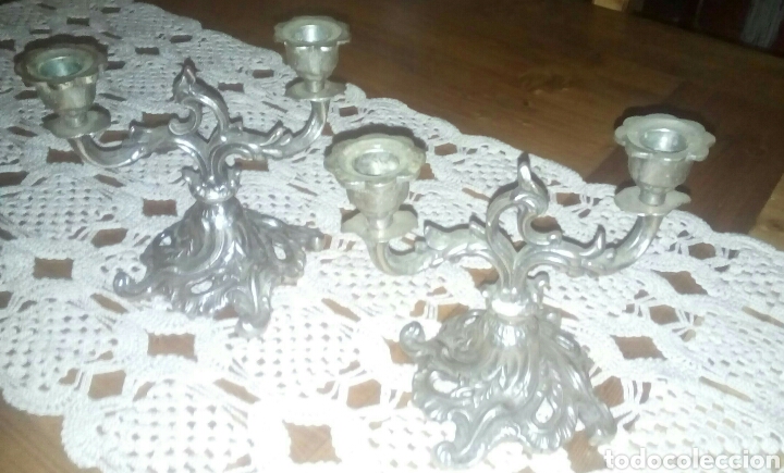 Antig&uuml;edades: Pareja de candelabros - Foto 6