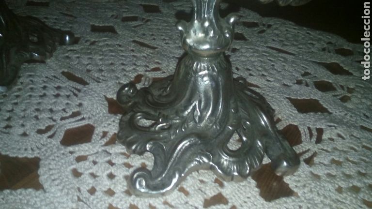 Antig&uuml;edades: Pareja de candelabros - Foto 3