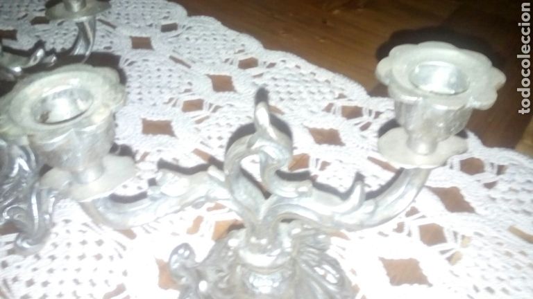 Antig&uuml;edades: Pareja de candelabros - Foto 5