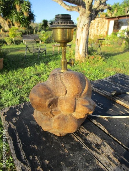 Antig&uuml;edades: lampara madera budha - Foto 4