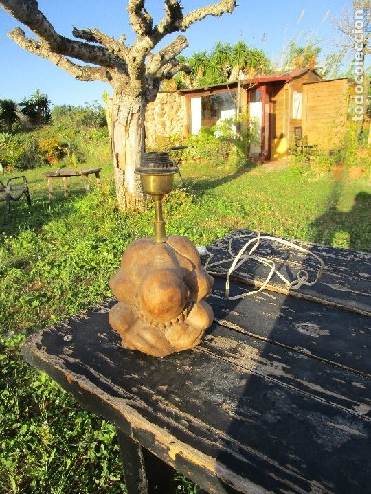 Antig&uuml;edades: lampara madera budha - Foto 5