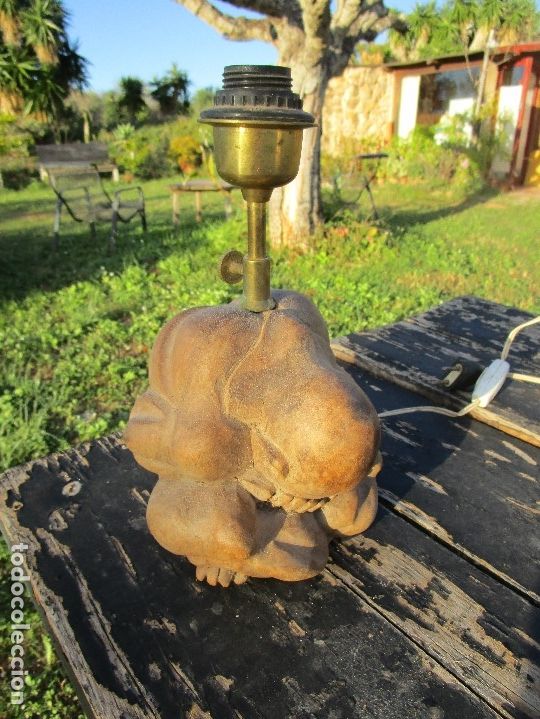 Antig&uuml;edades: lampara madera budha - Foto 7