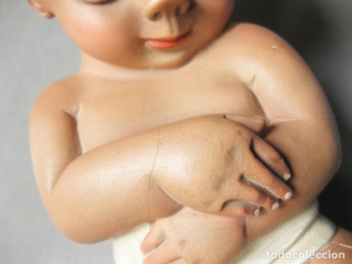Antig&uuml;edades: NI&Ntilde;O JES&Uacute;S DE ESCAYOLA DIMO S.A. 25 CMS - Foto 5