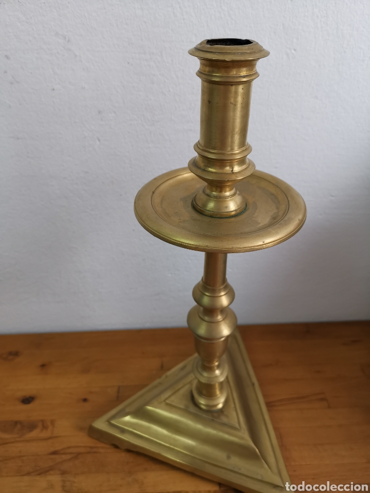 Antig&uuml;edades: Espectacular Gran candelabro de bronce. Pesado - Foto 4