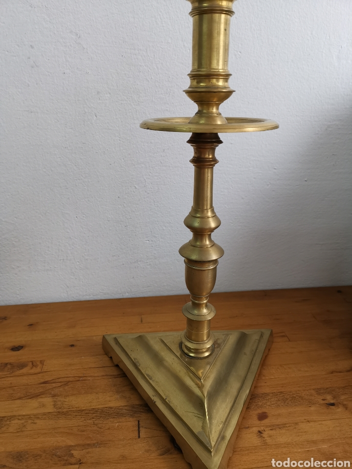 Antig&uuml;edades: Espectacular Gran candelabro de bronce. Pesado - Foto 6