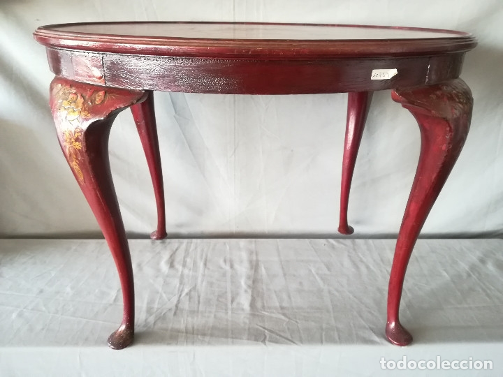 Antig&uuml;edades: MESA DE CAFE INGLESA ROJA - Foto 1