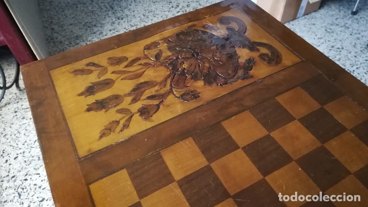 Antig&uuml;edades: MESA DE JUEGOS CON MARQUETERIA - Foto 6