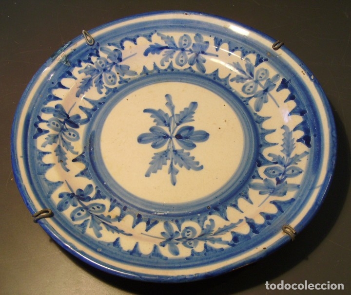 Antig&uuml;edades: EXCEPCIONAL  PLATO  CER&Aacute;MICA  DE  MANISES  XIX - Foto 2