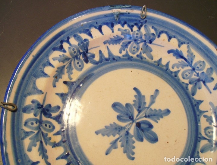 Antig&uuml;edades: EXCEPCIONAL  PLATO  CER&Aacute;MICA  DE  MANISES  XIX - Foto 3