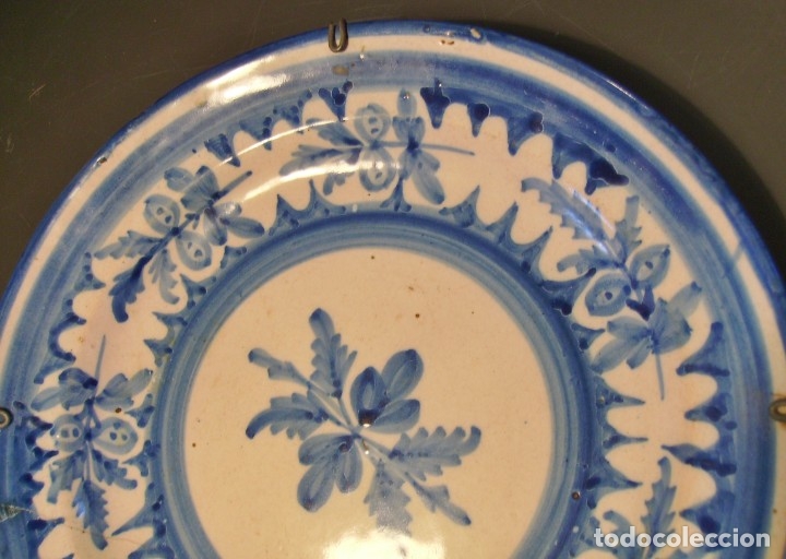 Antig&uuml;edades: EXCEPCIONAL  PLATO  CER&Aacute;MICA  DE  MANISES  XIX - Foto 4