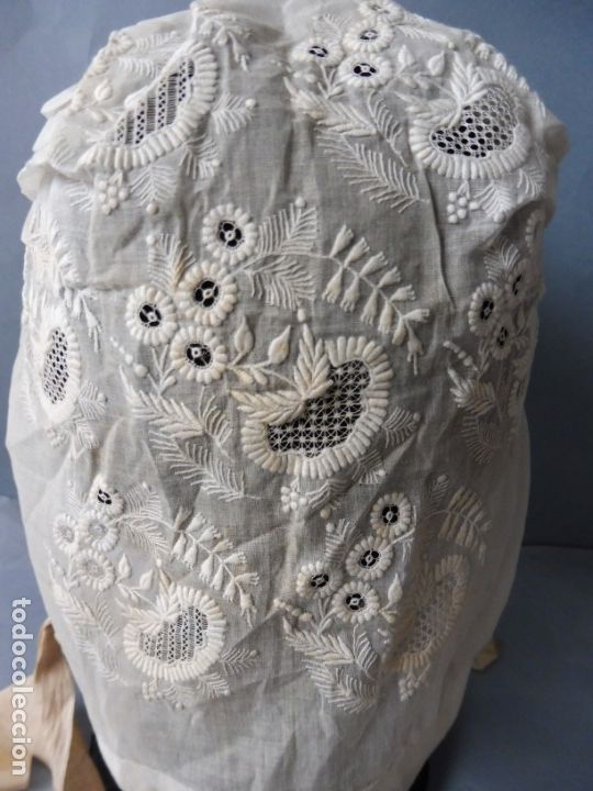 Antig&uuml;edades: ANTIGUO GORRO DE ENCAJE S. XIX - Foto 6