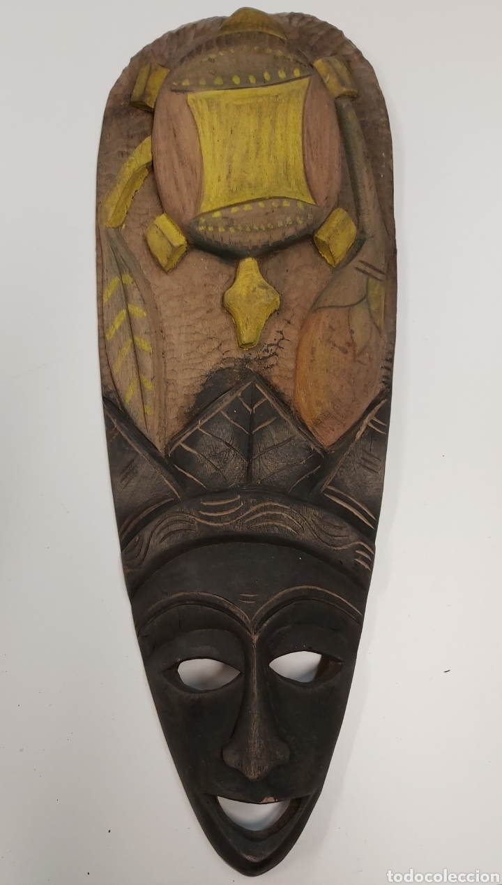 Antig&uuml;edades: Mascara Africana en Cedro - Foto 1