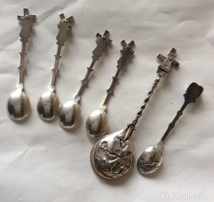 Antig&uuml;edades: Conjunto de cucharillas Holandesas en plata de ley - Foto 3