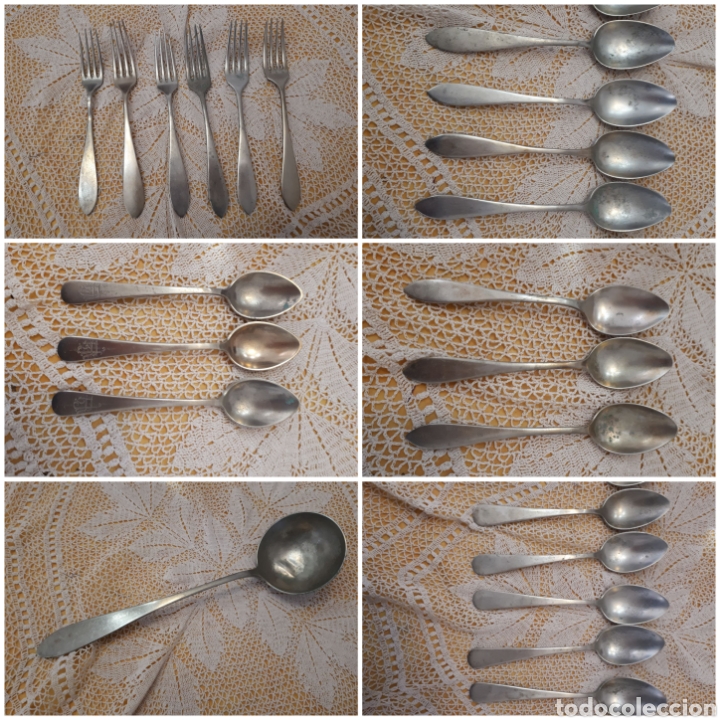 Antig&uuml;edades: Lote variado 39 antiguos cubiertos - Foto 1
