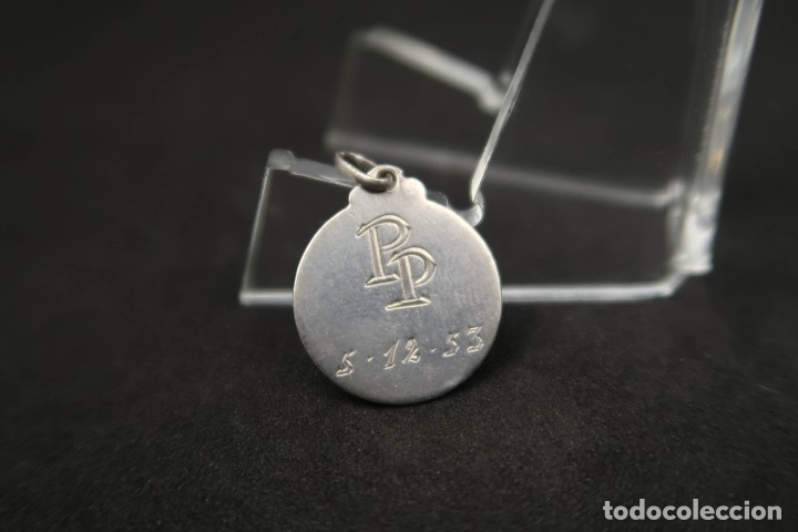 Antig&uuml;edades: Antigua Medalla Religiosa Plata - Foto 3