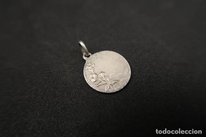 Antig&uuml;edades: Antigua Medalla Religiosa Plata - Foto 3