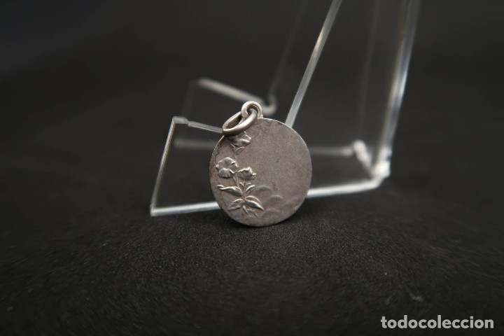Antig&uuml;edades: Antigua Medalla Religiosa Plata - Foto 4