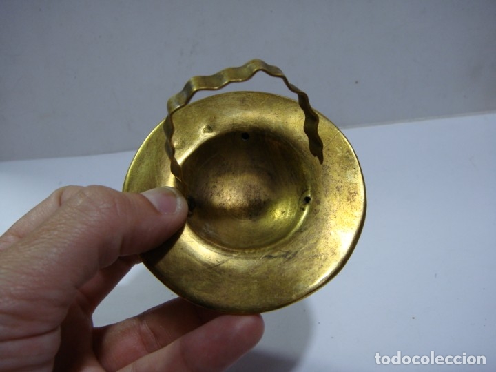 Antig&uuml;edades: Sombrero de bronce. 7 cm de di&aacute;metro. - Foto 4