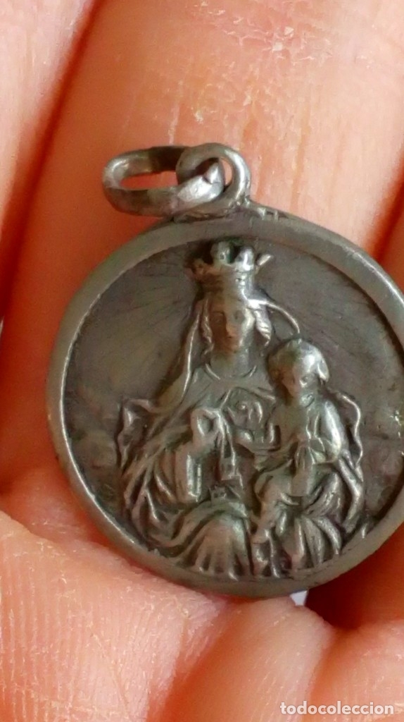 Antig&uuml;edades: MEDALLA ESCAPULARIO DE PLATA - Foto 3