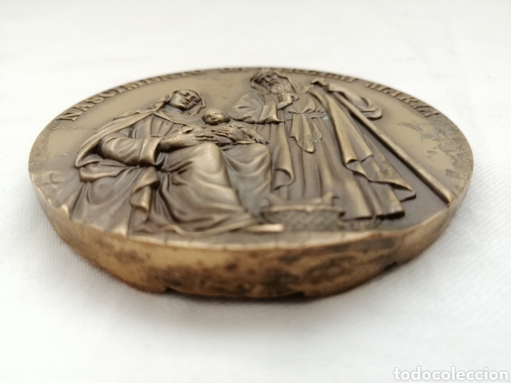 Antig&uuml;edades: Antiguos Medallones Virgen en Bronce. - Foto 6