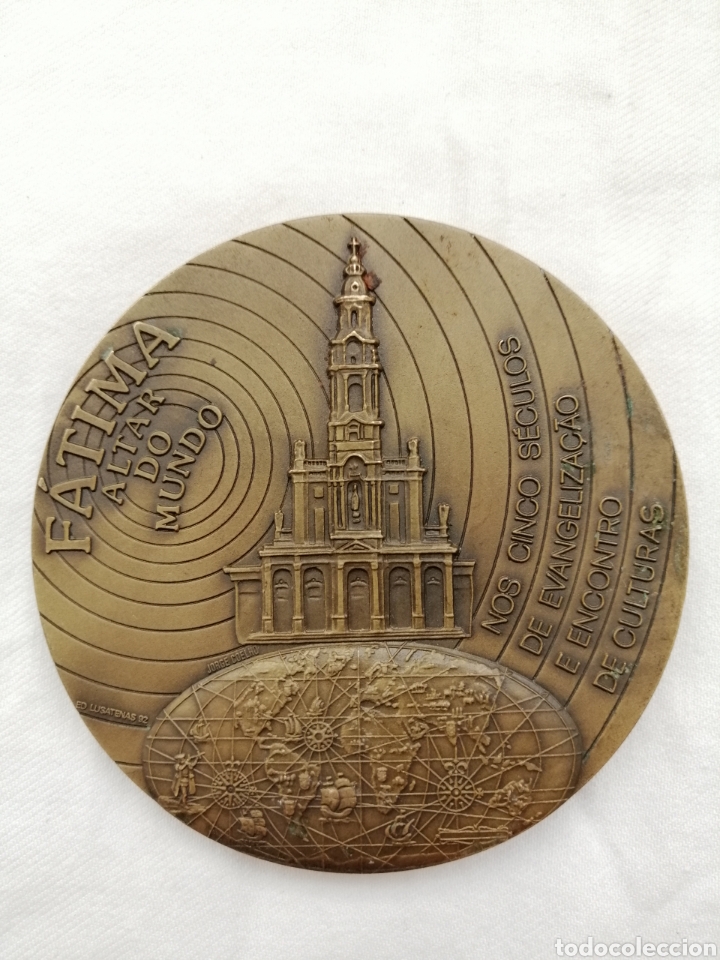 Antig&uuml;edades: Antiguos Medallones Virgen en Bronce. - Foto 7