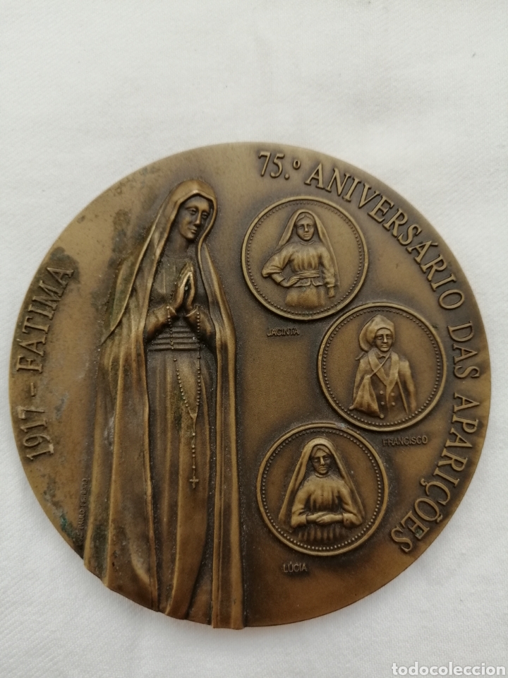 Antig&uuml;edades: Antiguos Medallones Virgen en Bronce. - Foto 8