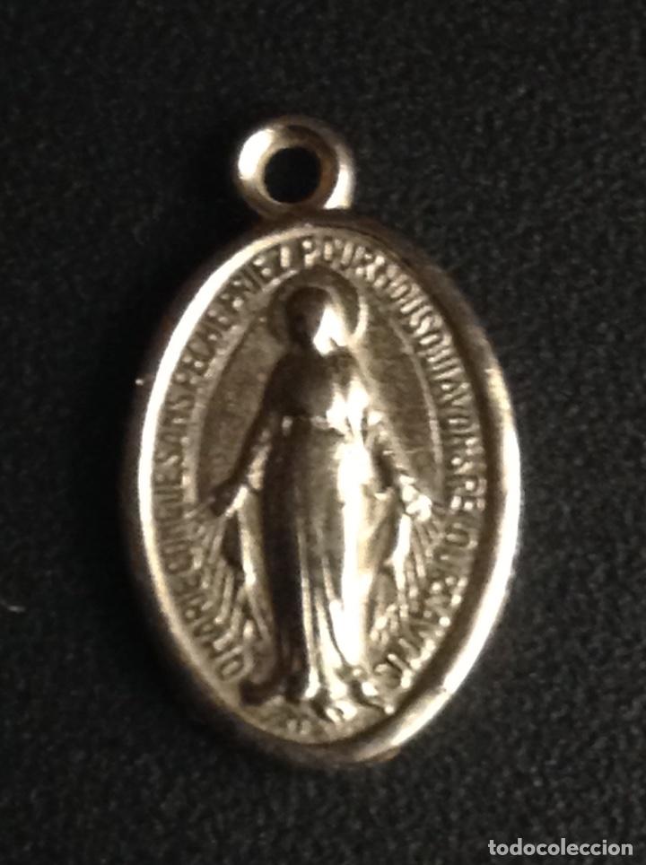 Antiquit&eacute;s: MEDALLA RELIGIOSA ANTIGUA. VIRGEN MILAGROSA CON REVERSO DE CRUZ