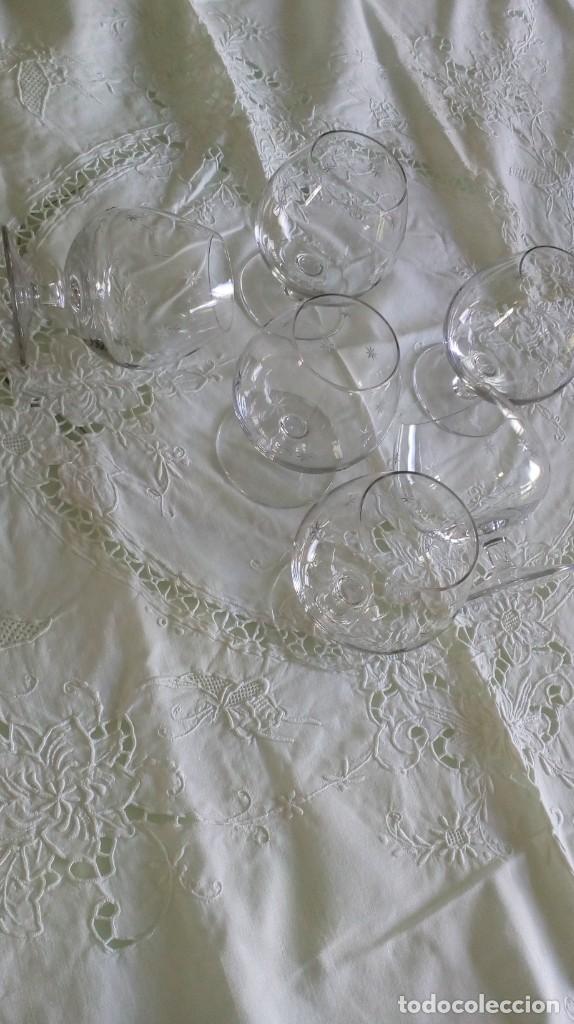 Antiquit&eacute;s: JUEGO DE 6 COPAS DE BRANDY TALLADAS