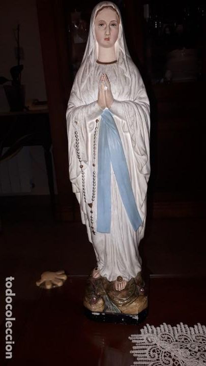 Antig&uuml;edades: Antigua virgen de escayola - Foto 1