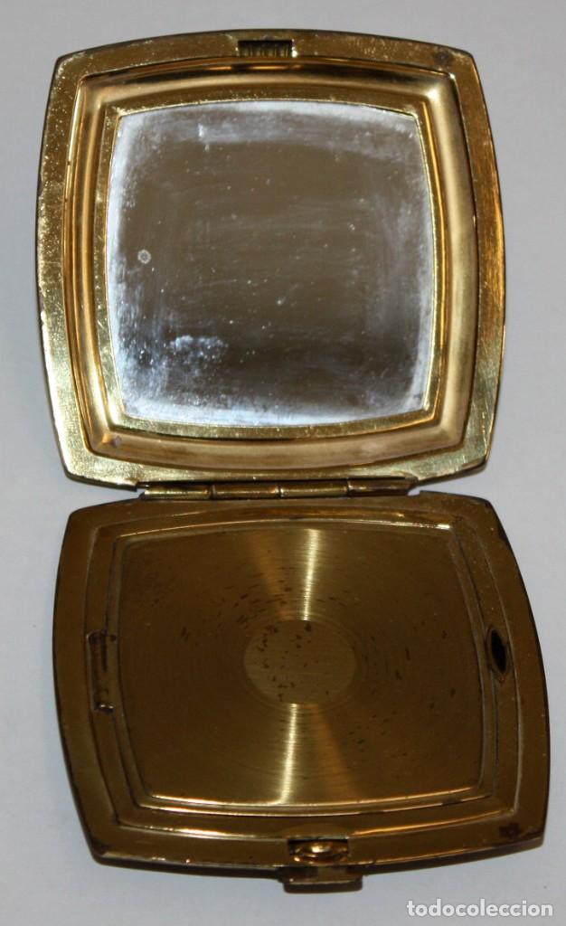 Antig&uuml;edades: POLVERA ESTILO ART-DECO EN METAL. CIRCA 1930 - Foto 3