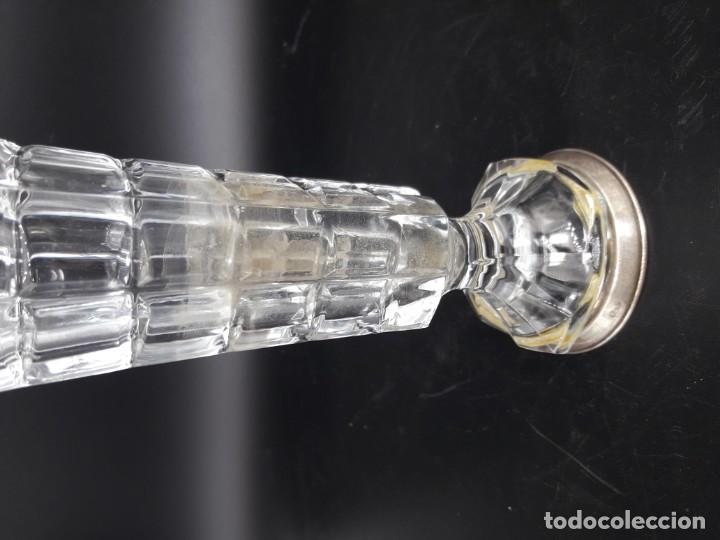 Antig&uuml;edades: Florero cristal y plata - Foto 2