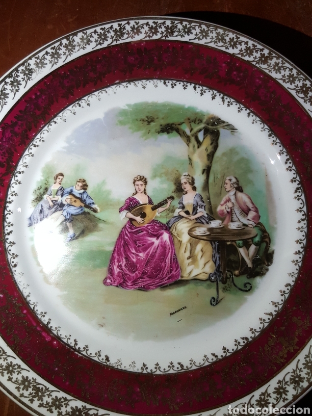 Antig&uuml;edades: Plato decorativo con escena de &eacute;poca. - Foto 2