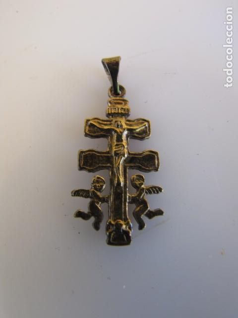 Antig&uuml;edades: Cruz de caravaca en plata contrastada. Estuche - Foto 7