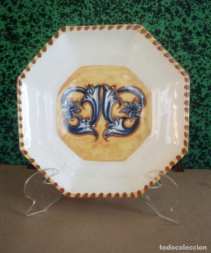 Antig&uuml;edades: PLATO OCTOGONAL CR - TALAVERA. - Foto 1