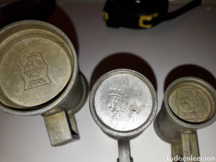 Antig&uuml;edades: 3 jarras de medida antiguas - Foto 2