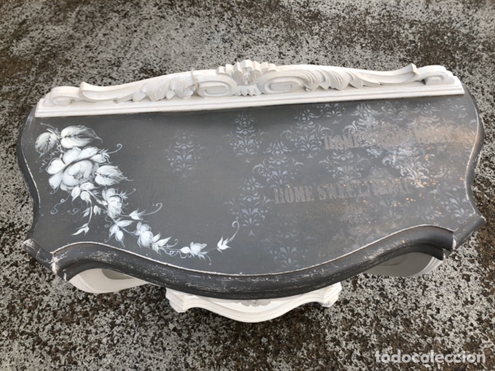 Antig&uuml;edades: Consola decorada y pintada a mano. - Foto 3