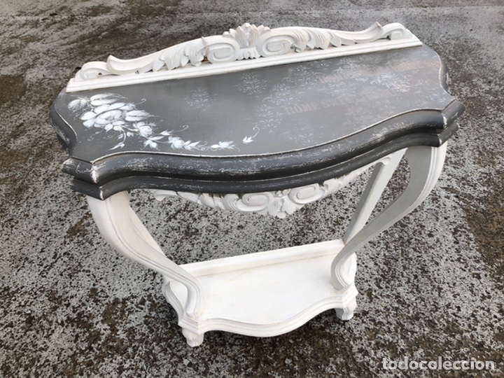 Antig&uuml;edades: Consola decorada y pintada a mano. - Foto 4