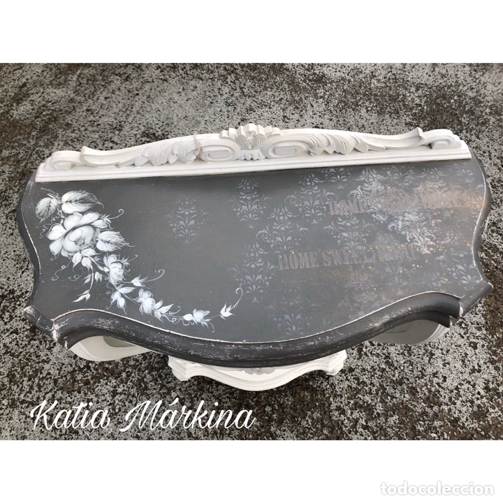 Antig&uuml;edades: Consola decorada y pintada a mano. - Foto 5