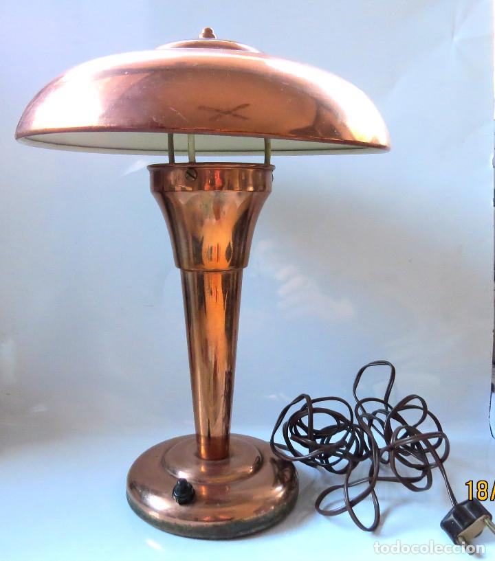 Antig&uuml;edades: LAMPARA ART DECO EN FORMA DE SETA - Foto 2