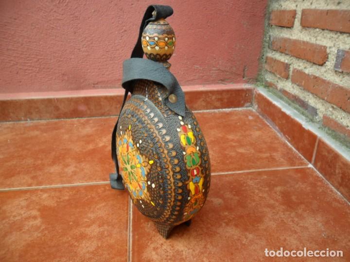 Antig&uuml;edades: CANTIMPLORA DE MADERA TALLADA - ANTIGUA - Foto 2