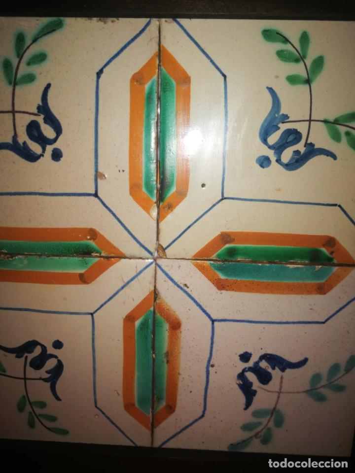 Antig&uuml;edades: PANEL DE CUATRO AZULEJOS DEL sg XIX - Foto 2