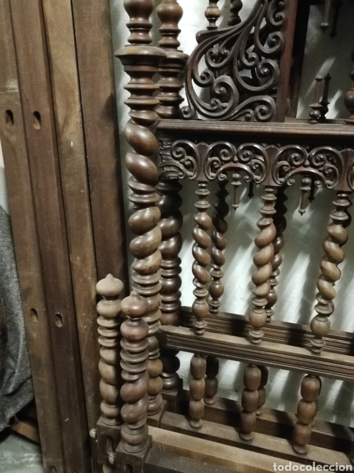 Antig&uuml;edades: Cama de casa palacio siglo XIX - Foto 14