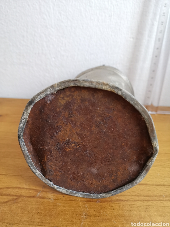 Antig&uuml;edades: Antiguo quinqu&eacute; de metal - Foto 7