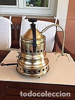 Antiques: cafetera Express de lat&oacute;n decoraci&oacute;n