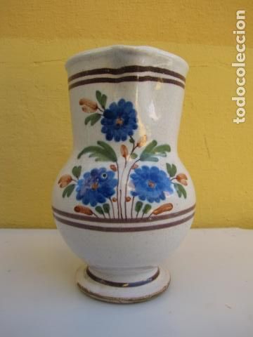 Antig&uuml;edades: Jarra manises. Flores azules - Foto 1