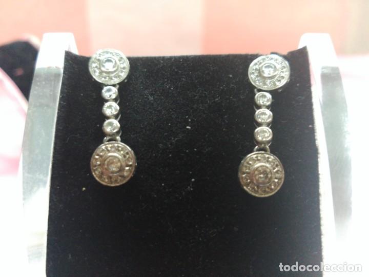 Antig&uuml;edades: Pendientes plata y circonitas + - Foto 2