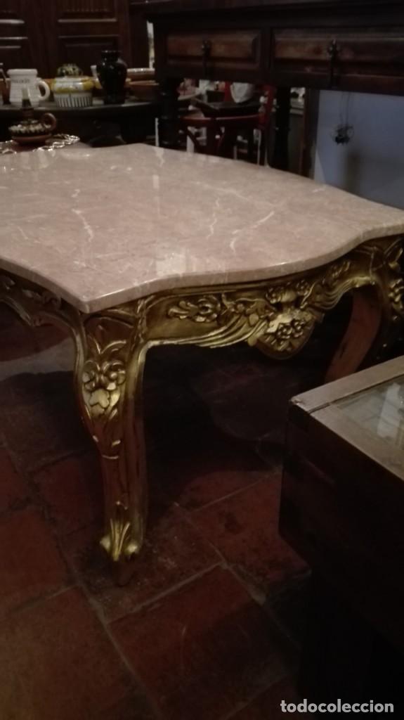 Antig&uuml;edades: Mesa ESTILO LUIS 15 dorada - Foto 2
