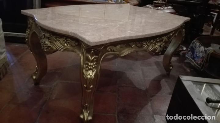Antig&uuml;edades: Mesa ESTILO LUIS 15 dorada - Foto 3