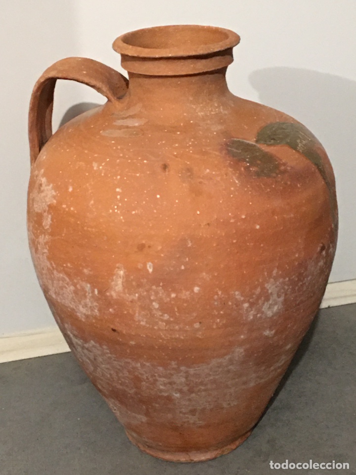 Antig&uuml;edades: ANTIGUO C&Aacute;NTARO POPULAR DE BARRO - GRAN TAMA&Ntilde;O - Foto 1